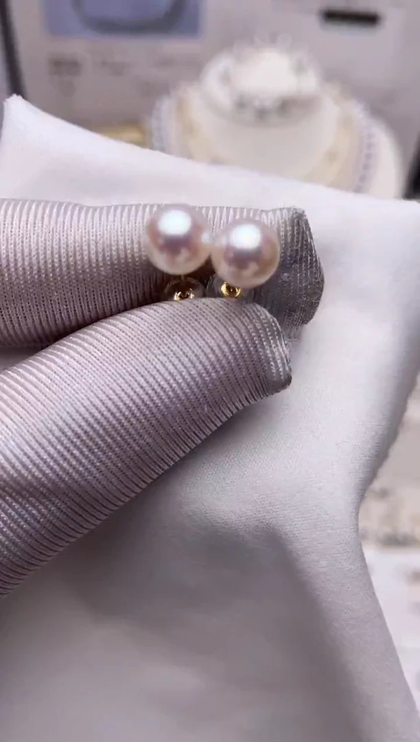 18K金镶嵌耳饰海水珍珠特选福利不退不换