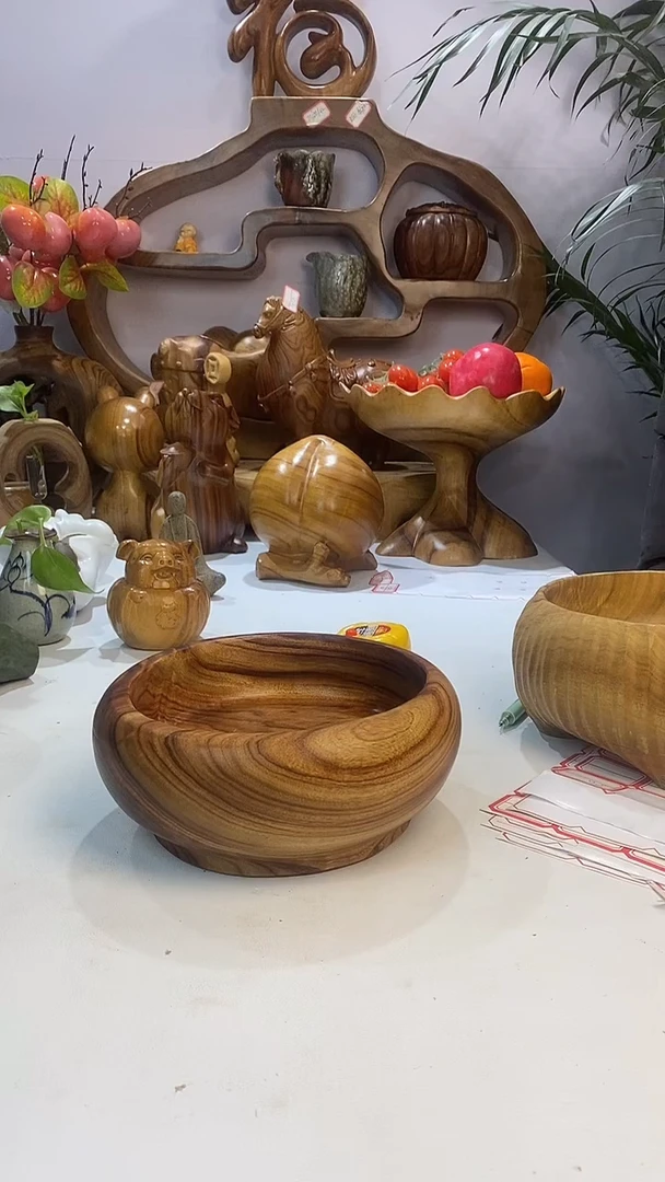 【闪购商品】香樟木A30圆钵//尺寸19*6