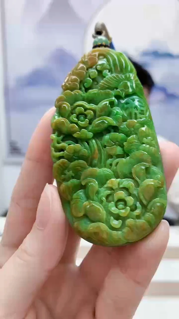 未镶嵌定制翡翠4917ry-毛货挂件46