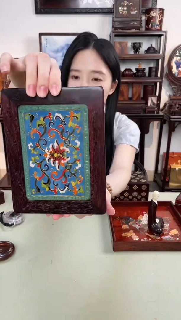 紫檀木类成套家具景泰蓝底座