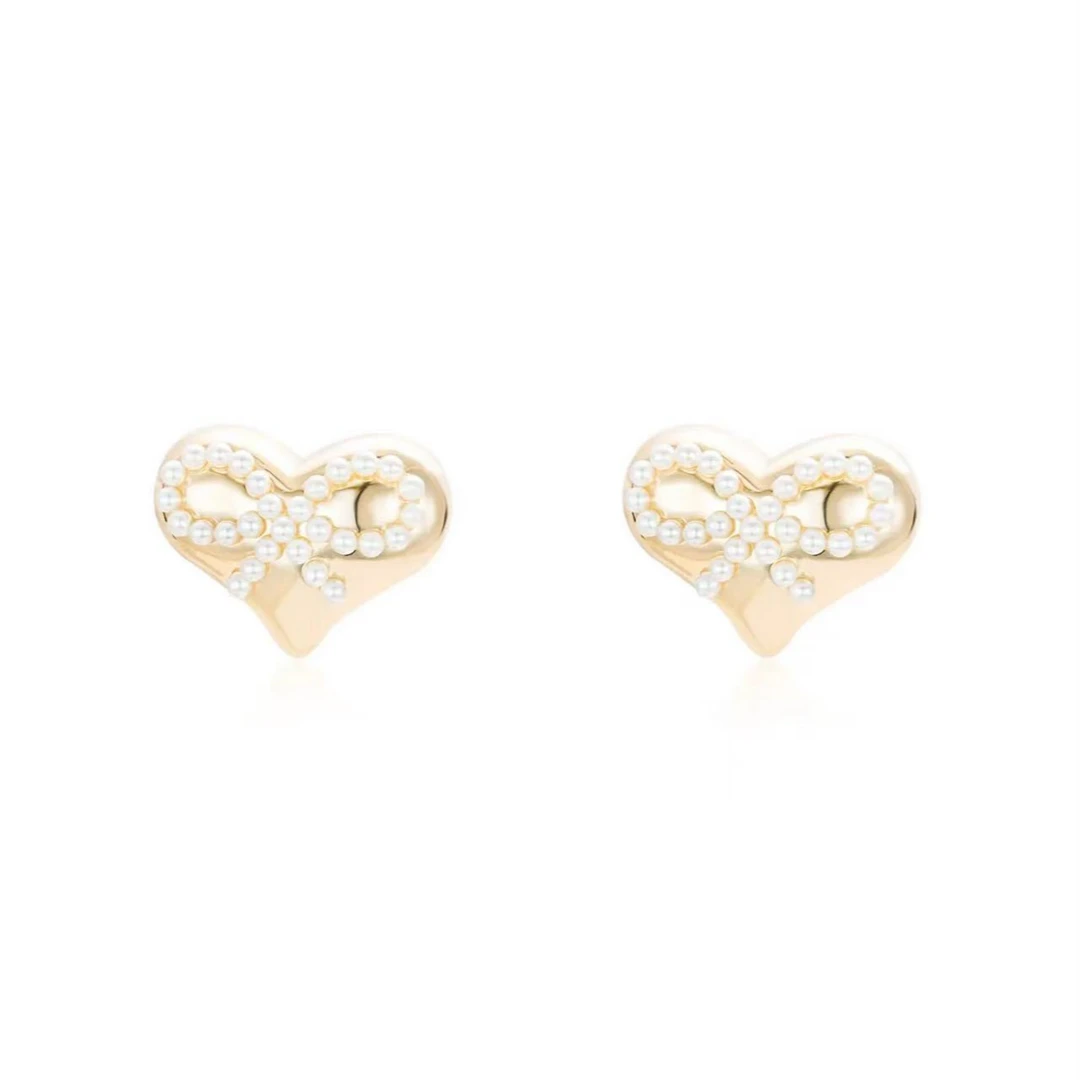 铜合金耳饰 a402---法☆【蝴蝶结甜心】春L欧斯伽斯 耳钉