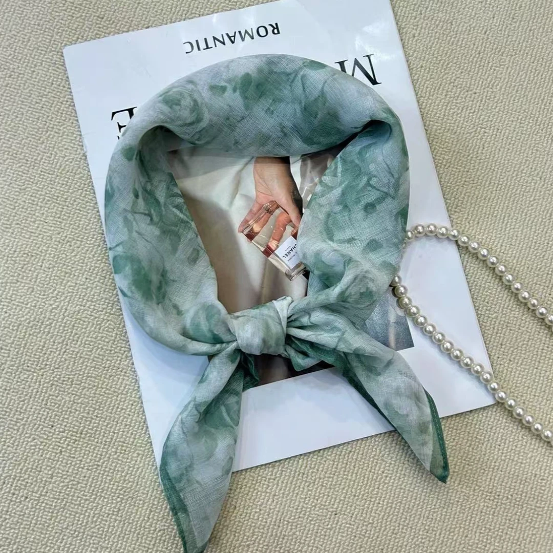 （1032） 丝巾围巾女士披肩新款素雅百搭防晒优雅