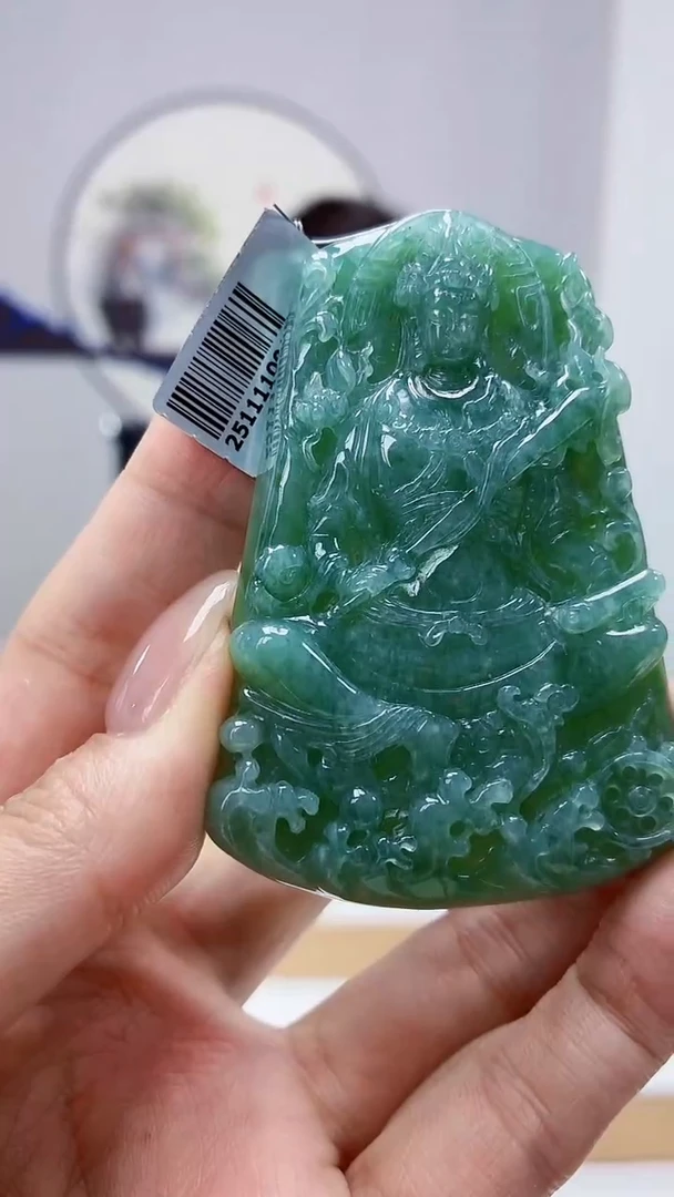 未镶嵌定制翡翠5160MM-毛货挂件79