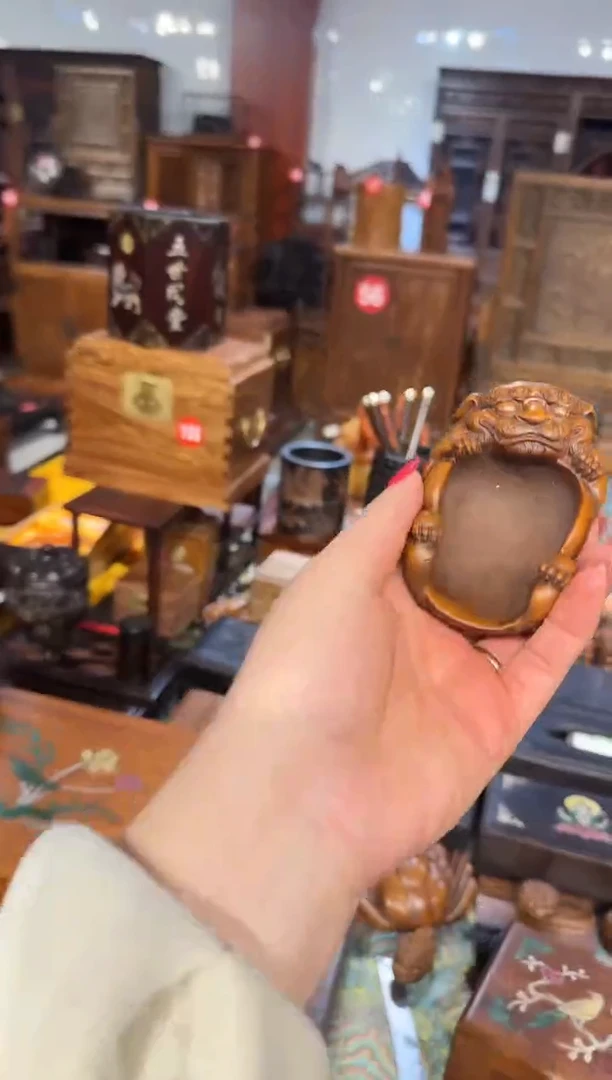 【闪购商品】木木艺黄杨木福狮茶则98.88