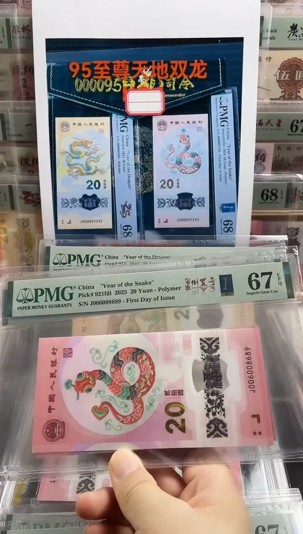 塑料蛇钞圆圆倒置号67分首日标
