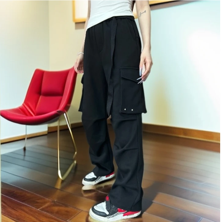 【第八季】街头日常百搭弯刀裤双层裤街头运动宽松休闲百搭男女同款