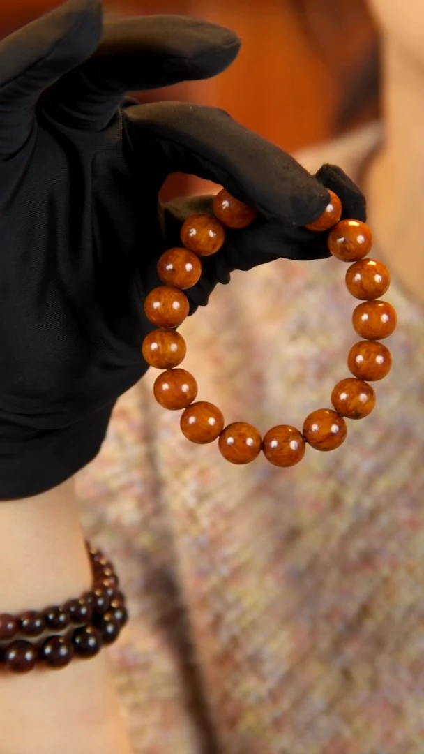 降真香手串/手链清* 海南红降土埋玉化料1.2手串