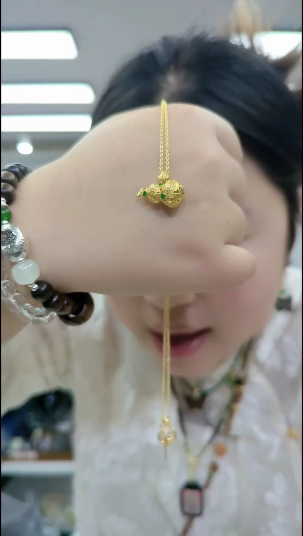 【闪购商品】吊坠锆石合金1302镂空小葫芦