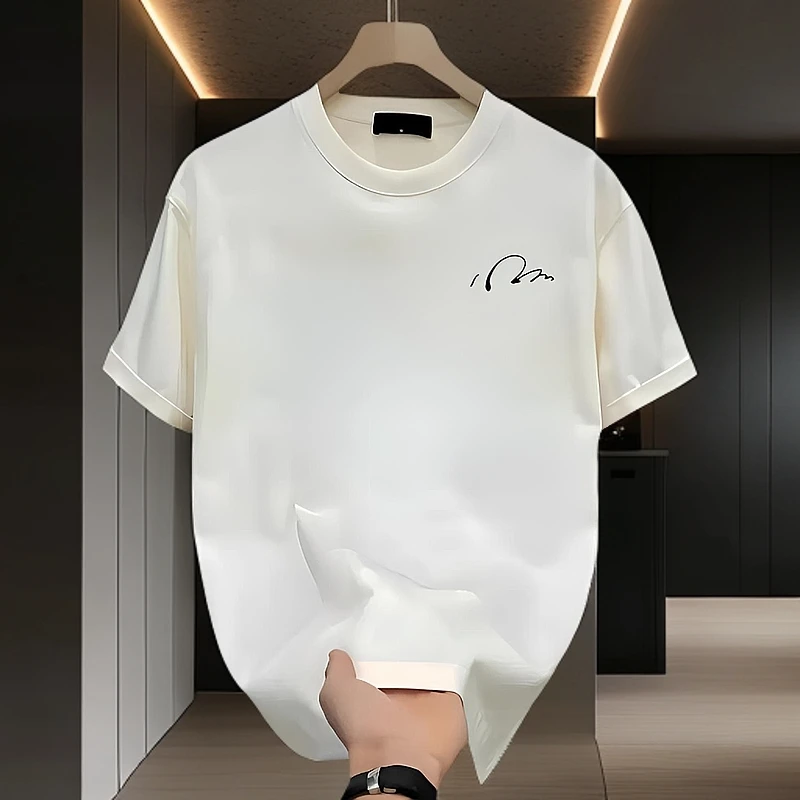 正品美式潮流百搭短袖T恤个性印花半袖潮牌小众男圆领内搭打底衫