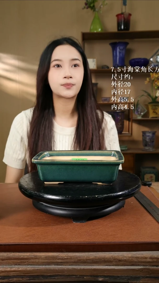 7.5寸海棠角长方盆949
