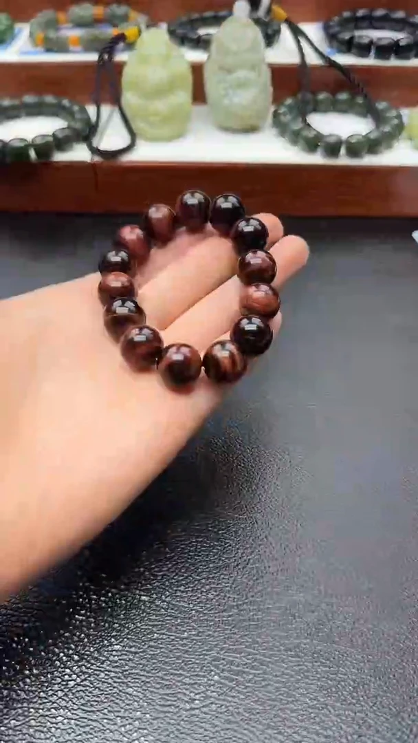 未镶嵌手串木变石虎晶石卡14精品手串