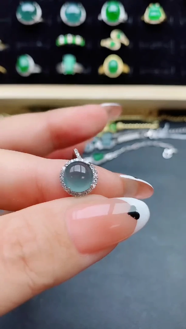 【闪购商品】翡翠银S925镶嵌戒指321321