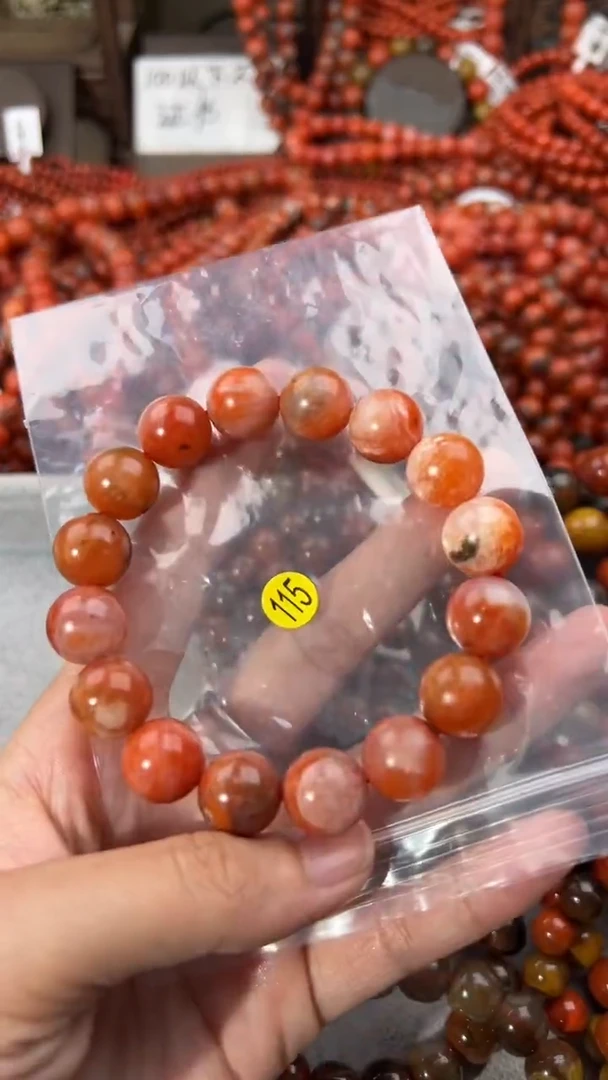 南红玛瑙手串未镶嵌13+