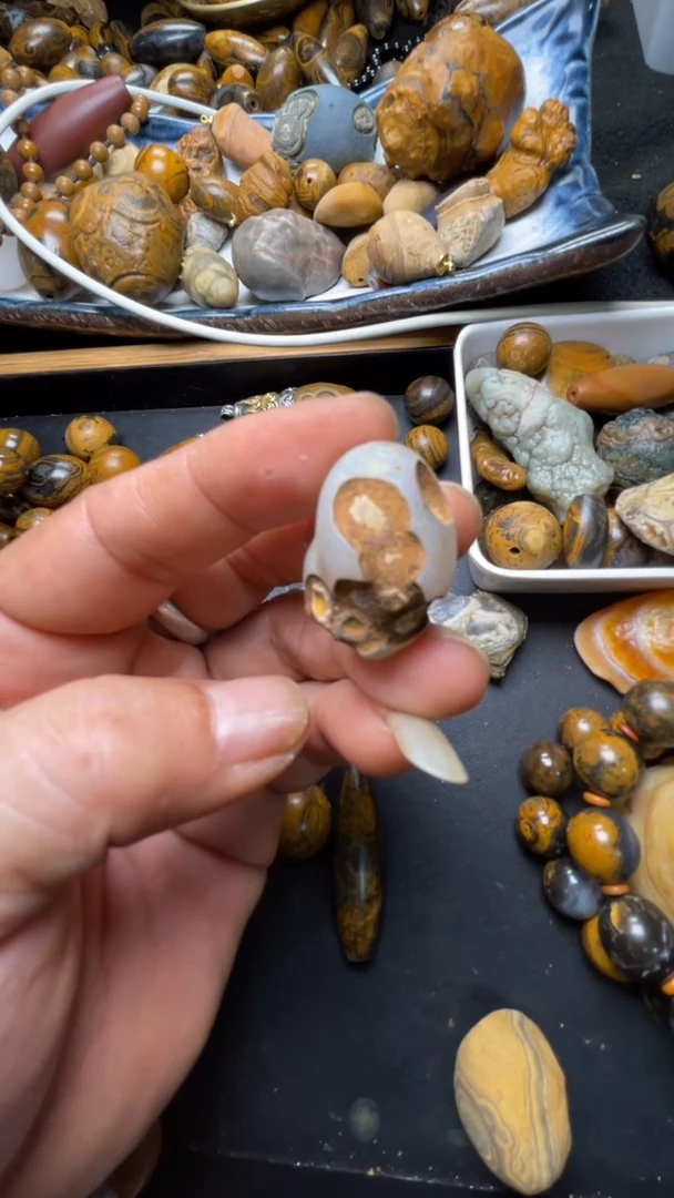 石材九眼页岩钱币石奇石262