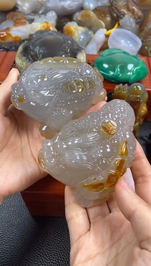 未镶嵌手把玛瑙/玉髓萌*猫1