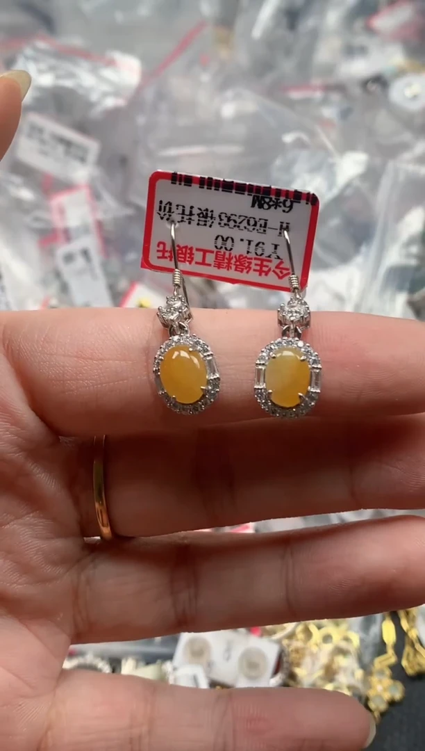 银S925镶嵌戒指翡翠天然A货缅甸翡翠