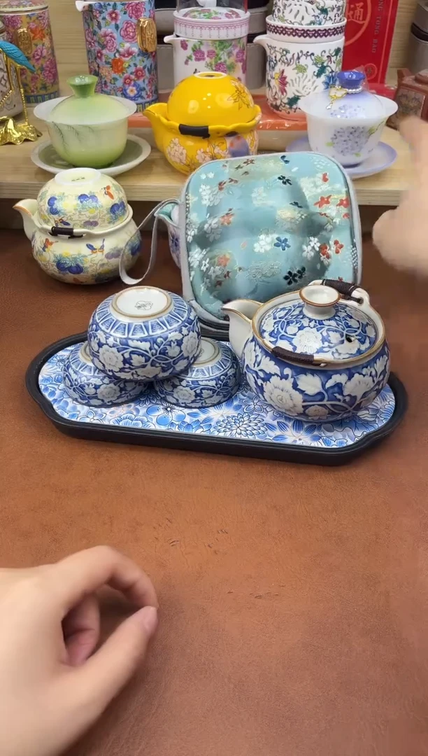 陶陶瓷茶具摆件旅行套组
