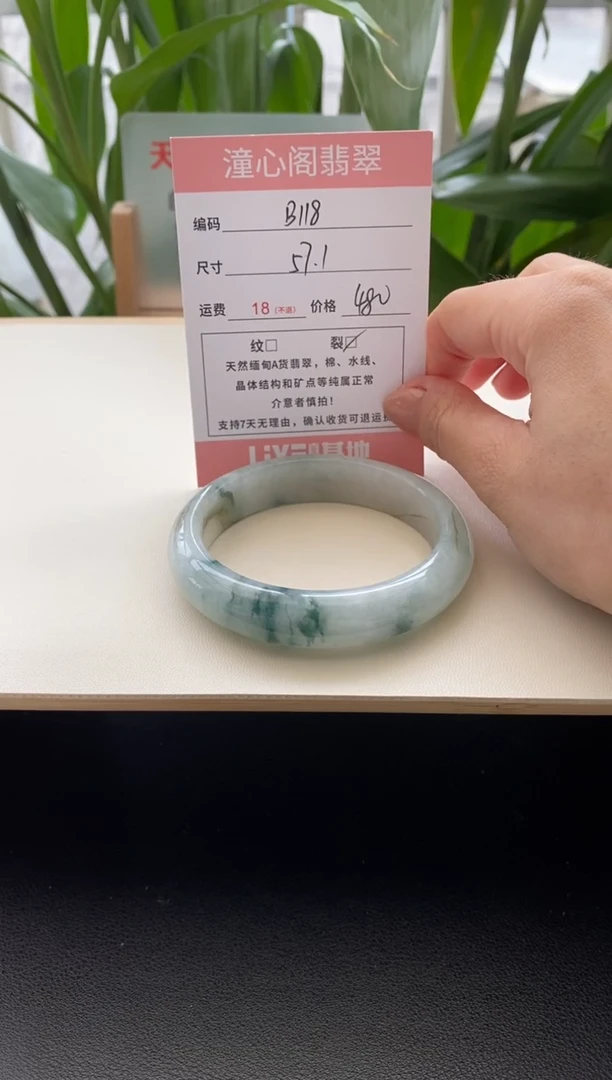 未镶嵌手镯翡翠57圈口编码b118