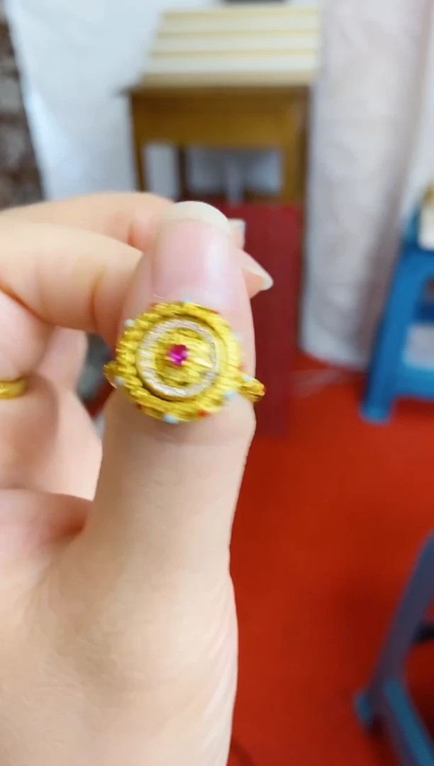 合金无012宝项花旋转戒指