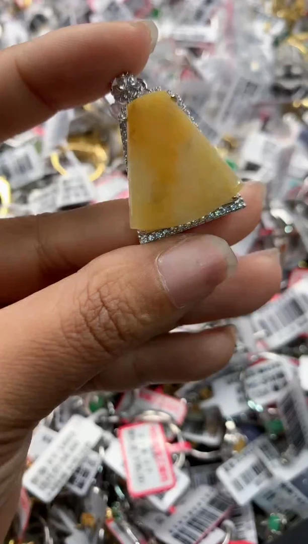 银S925镶嵌戒指翡翠10     6