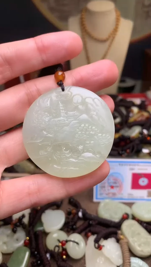 颈饰未镶嵌和田玉新疆料青海料清水和田玉吊坠