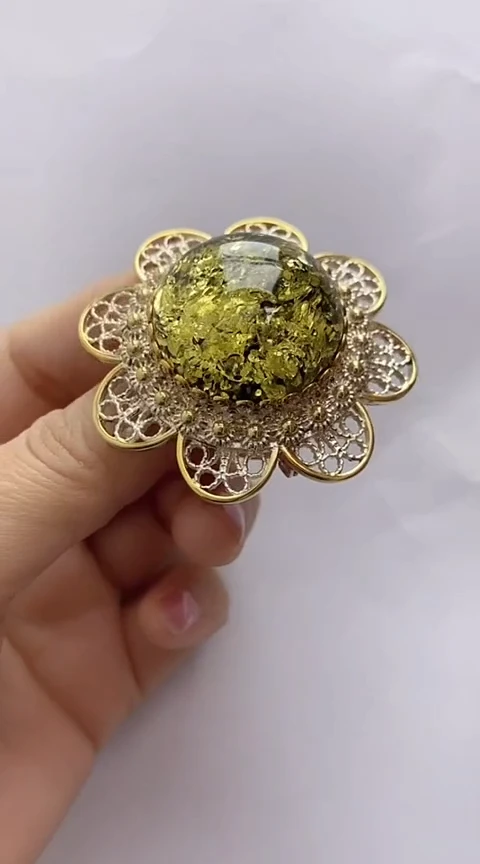 【闪购商品】琥珀裸石银S925镶嵌琥珀吊坠