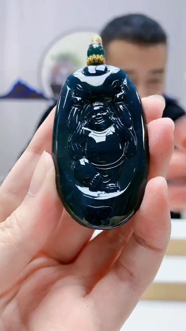 未镶嵌定制翡翠4898zm-毛货挂件佛公64