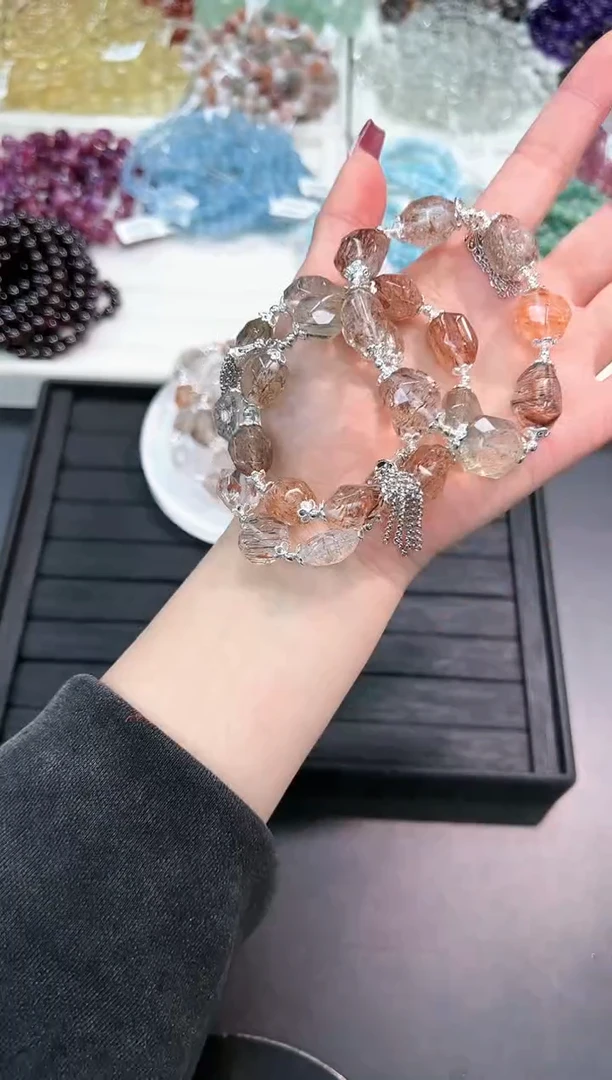 【闪购商品】水晶手串未镶嵌40a多样性发其一/1条默认微瑕