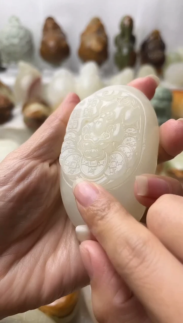 石材古青石棉纹正常不退换貔貅