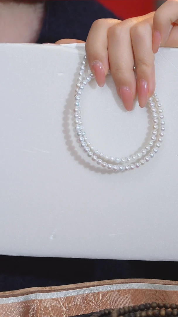 【闪购商品】淡水珍珠项链18K金镶嵌多样性发 卡3-4@@E2517