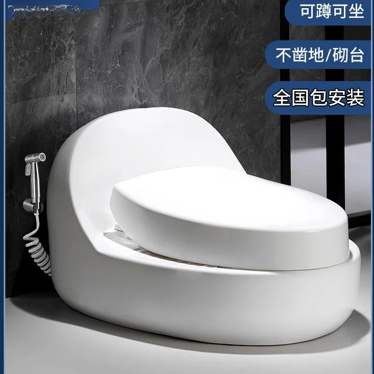 卫浴坐蹲两用马桶一体台式蹲便器可蹲可坐二合一双用坐厕