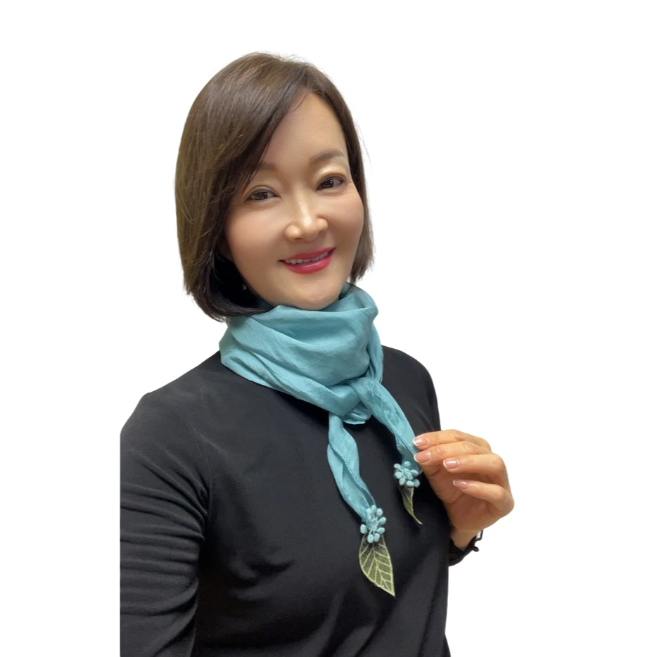 【延姐姐专属】2025新款韩国丝滑柔感纯色花坠装饰女士多色减龄围巾