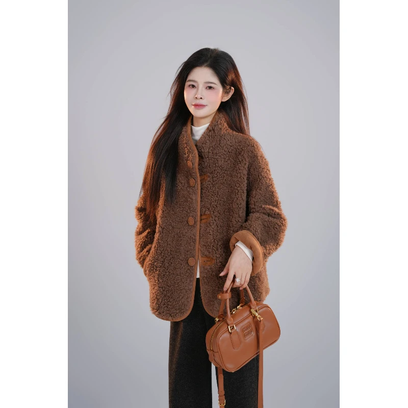 宿慕 SUMU 女款加绒外套11-11冬季2024新款时尚两面穿外套H42007