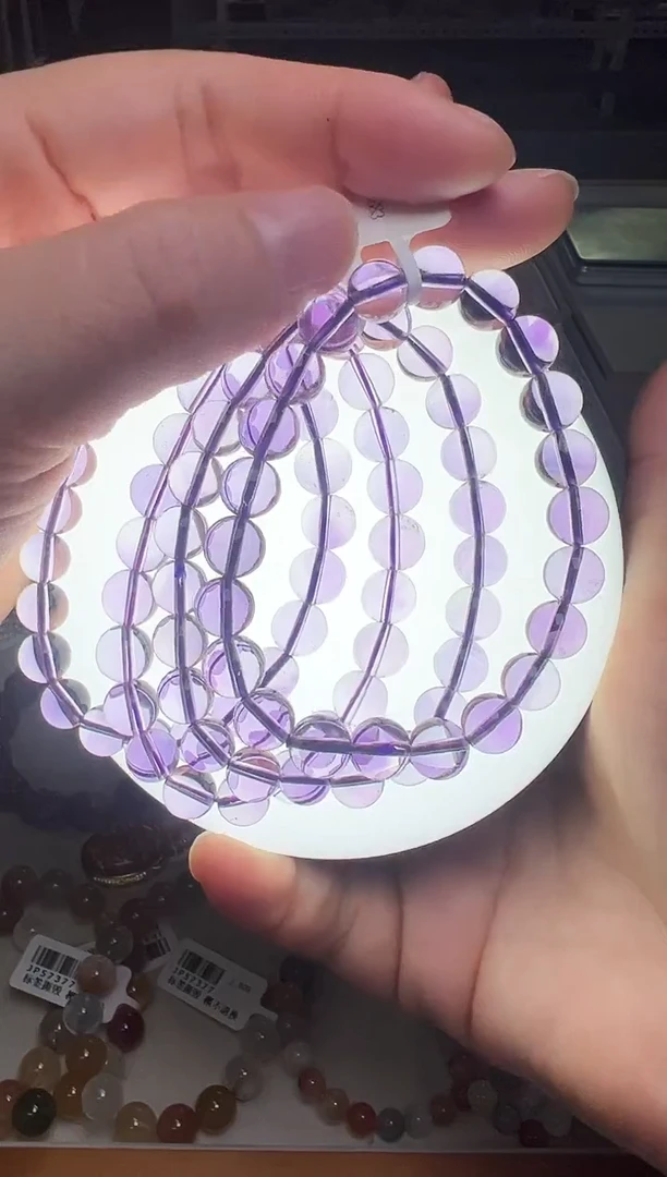 未镶嵌手串水晶多样性发一 紫水晶手串8m+ M38583
