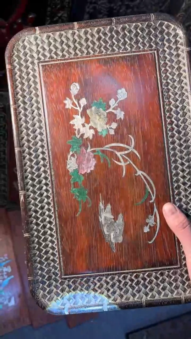 【闪购商品】非洲紫檀（红花梨）36x24cm赏盘