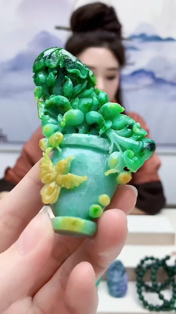 未镶嵌定制翡翠4829ry-毛货挂件71