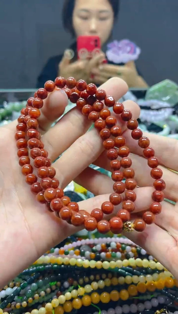 颈饰未镶嵌翡翠6MM/H/翡翠A货，一件也是批发价