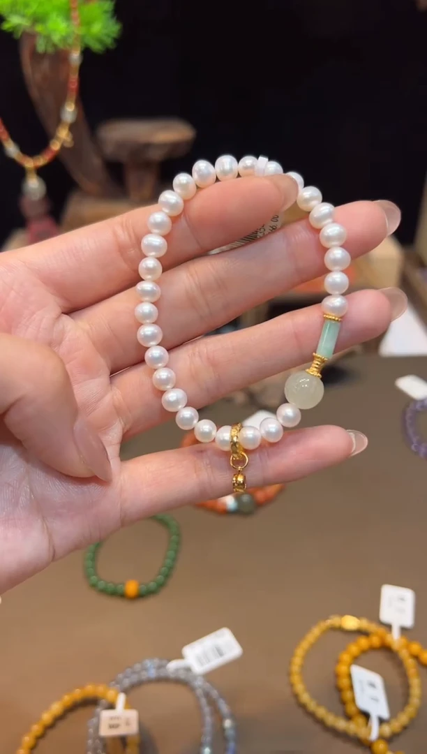 淡水珍珠手链未镶嵌手饰@@C2354