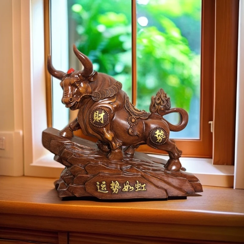 【财运如虹】大牛家居办公室客厅酒柜创意送礼摆件（宽：30高：27cm）