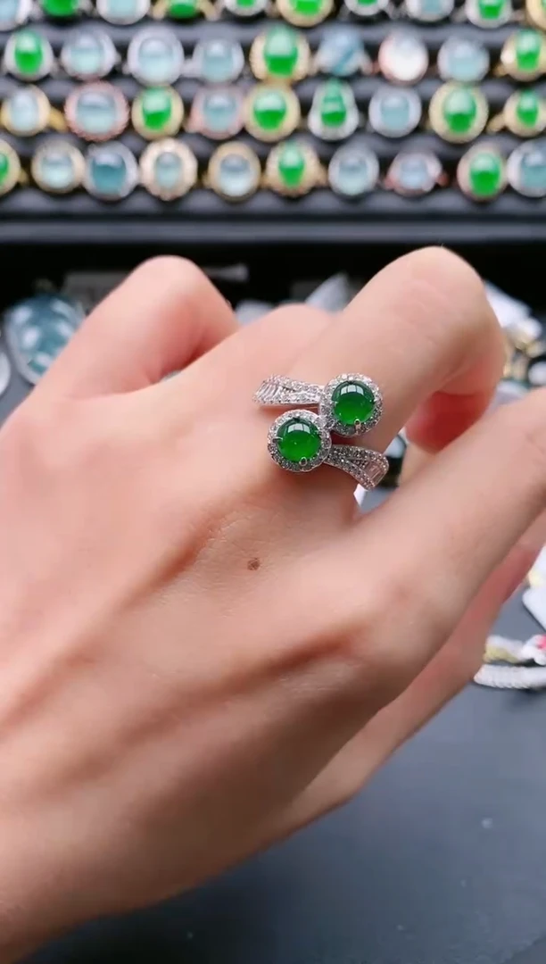 【闪购商品】翡翠戒指银S925镶嵌1111111