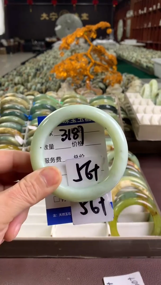 未镶嵌蛇纹石玉手镯3187