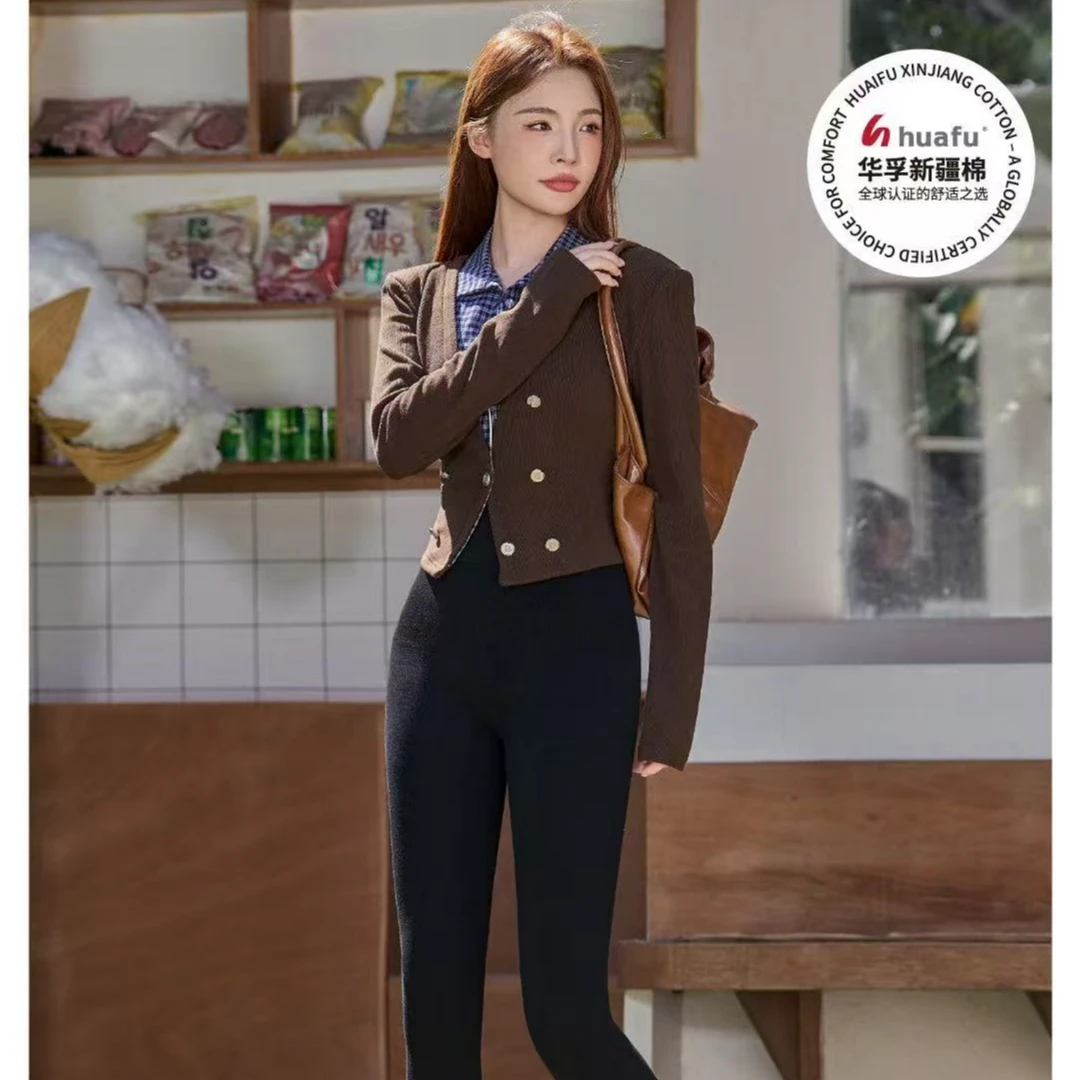 格雷裤 棉小浅 外穿式档片 四段隐形分压 细纹 显瘦中压力打底裤