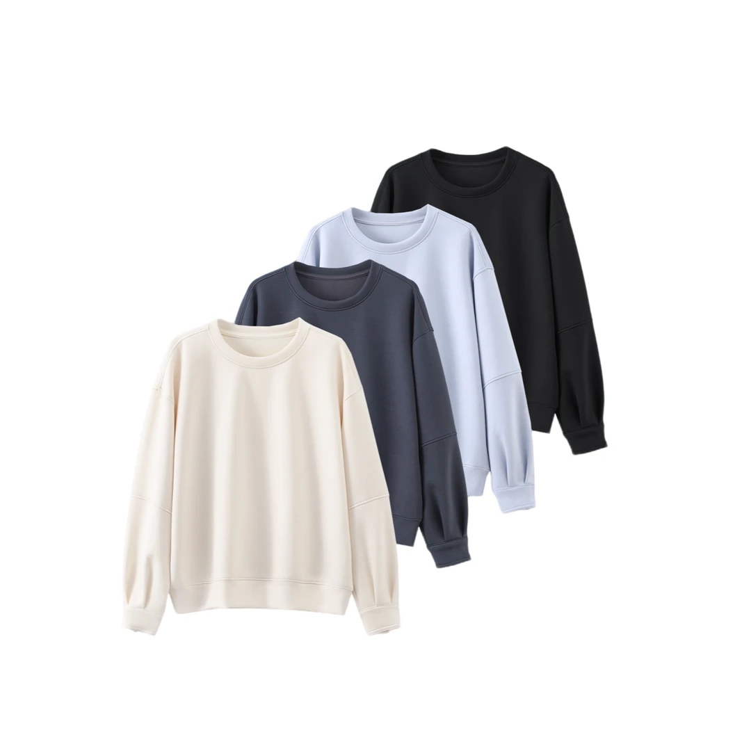 空气感系列 | 宽松版长袖卫衣时尚休闲百搭春季简约纯色圆领2991