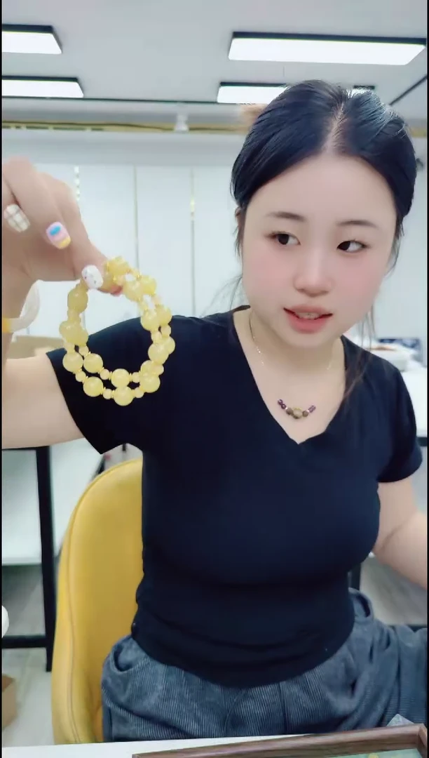 玛瑙/玉髓颈饰合金2153蜂蜜水项链