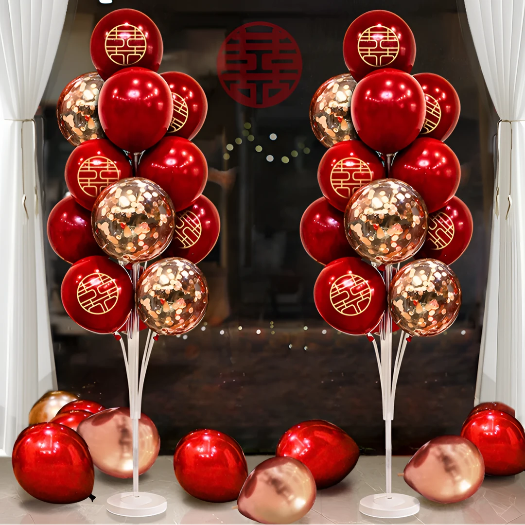 【拍一发二】结婚装饰立柱地飘婚礼松弛感厚婚房装扮布置气球装饰