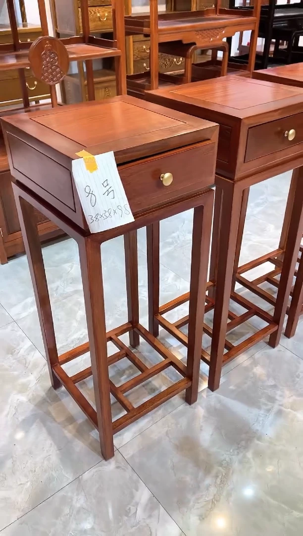 花梨木类成套家具带抽花架38*38*98