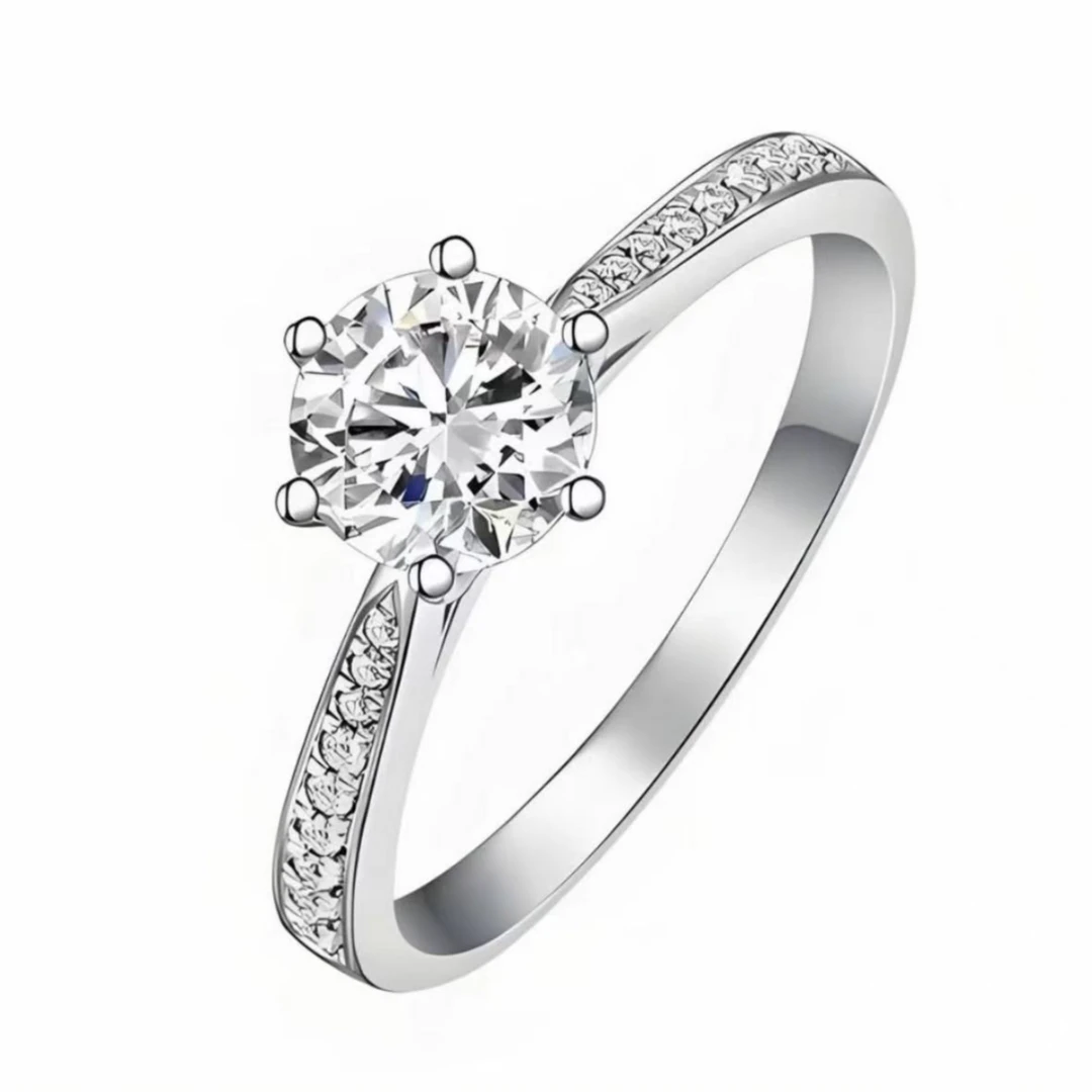 【南非之星】高端奢华定制  周家六爪（小蛮腰） 戒指1克拉