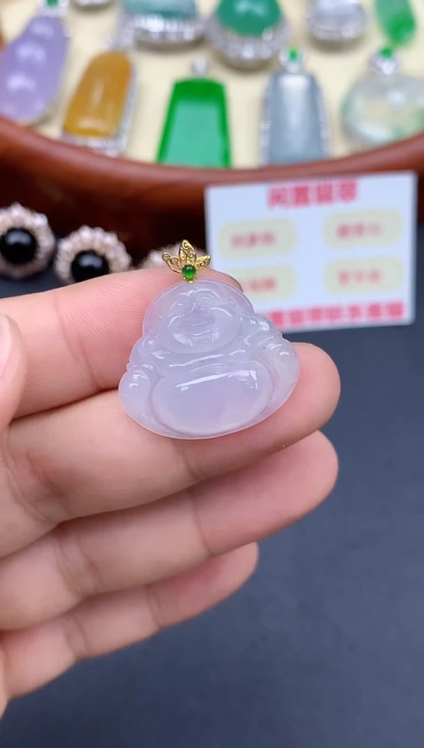 颈饰18K金镶嵌翡翠199-中国好珍宝