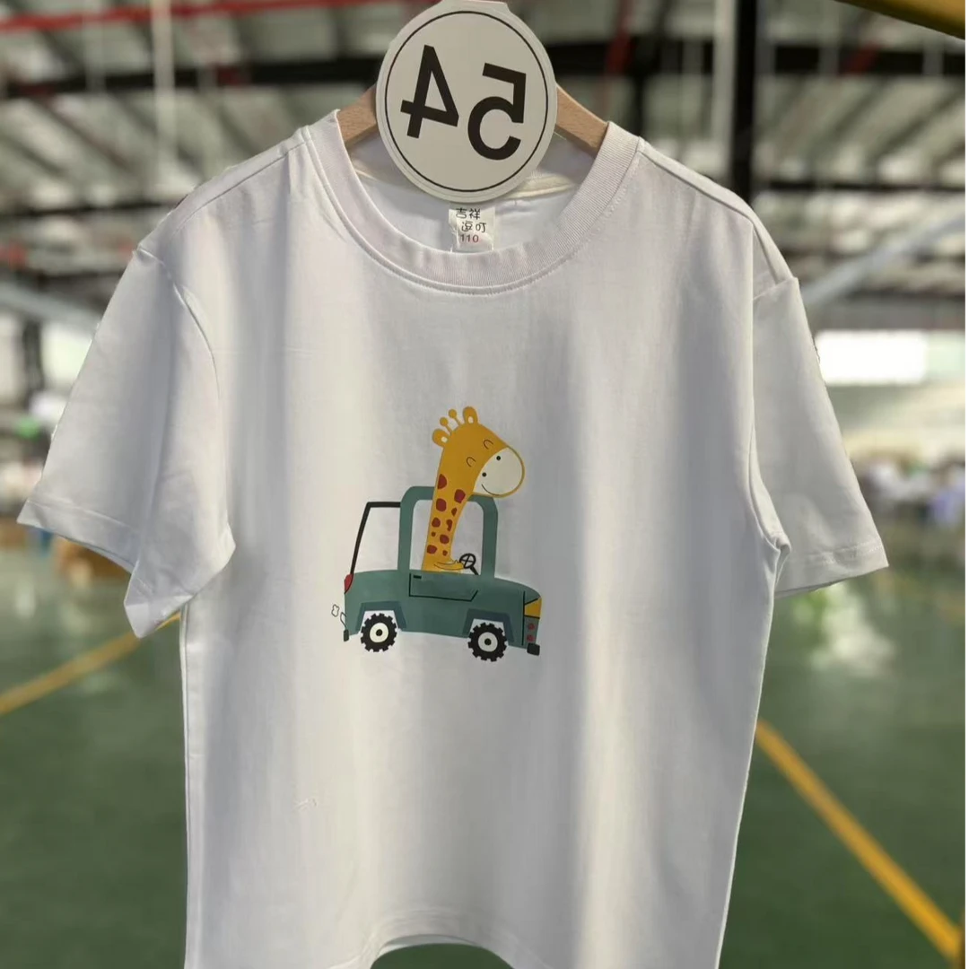 54号   夏季童装男装女装3岁-10岁圆领短袖T恤厂家直发