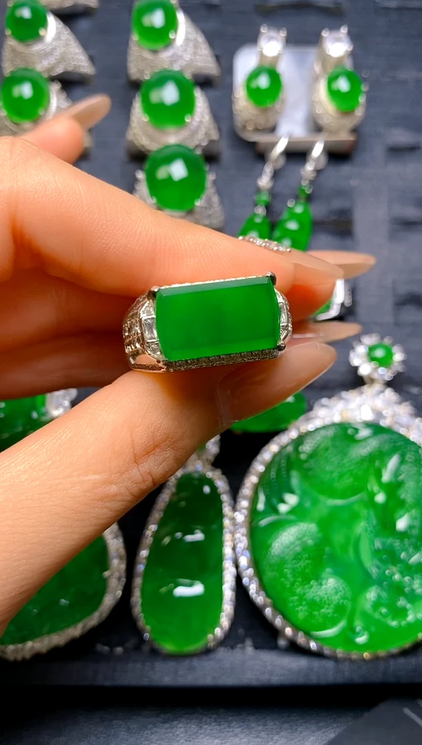 【闪购商品】翡翠戒指未镶嵌马鞍戒